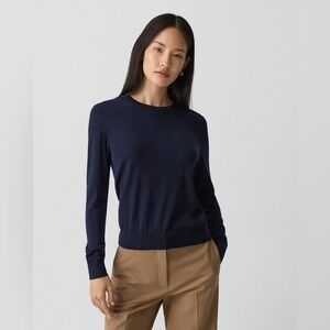 Theory Crewneck Regal 100% Wool Sweater Deep Navy Size XL